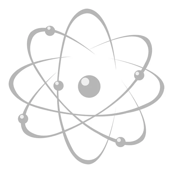 Atom-Symbol monochrom. Bildungsikone aus der großen Schule, Uni-Monochrom. — Stockvektor