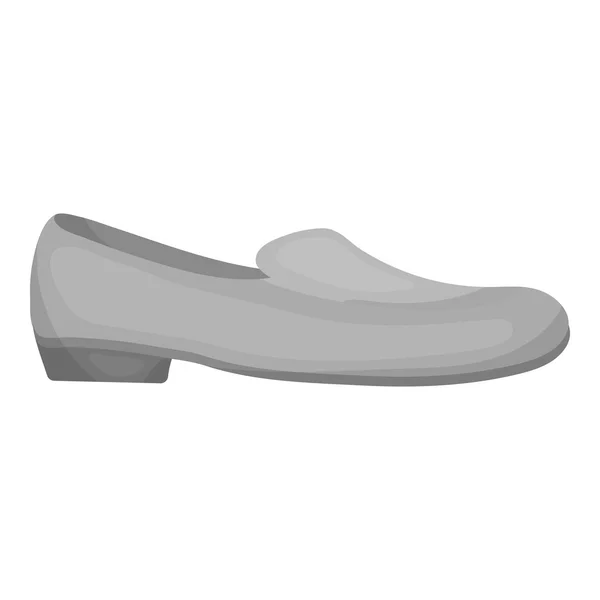 Mocasines icono en estilo monocromo aislado sobre fondo blanco. Zapatos símbolo stock vector ilustración . — Vector de stock