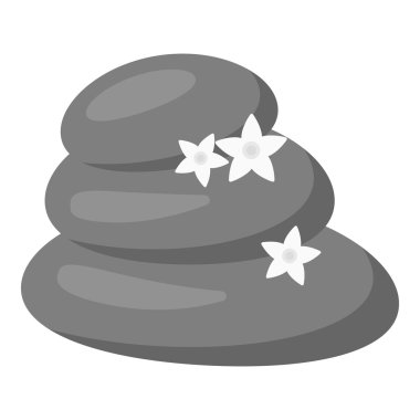 Vektör çizim için web ve hareket eden Spa taş simgesi