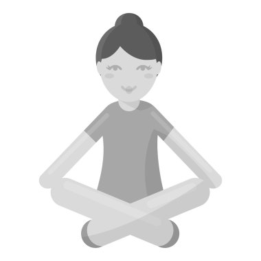 Yoga simge vektör çizim için web ve hareket eden