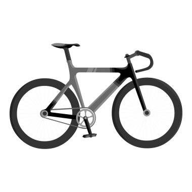 Bisiklet simgesi tek renkli. Büyük fitness tek spor simgesi, sağlıklı, egzersiz monokrom.