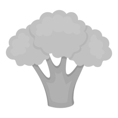 Brokoli simge tek renkli. Eko gıda tek renkli sebze simgesinden tek.