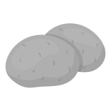 Patates simge tek renkli. Eko gıda tek renkli sebze simgesinden tek.