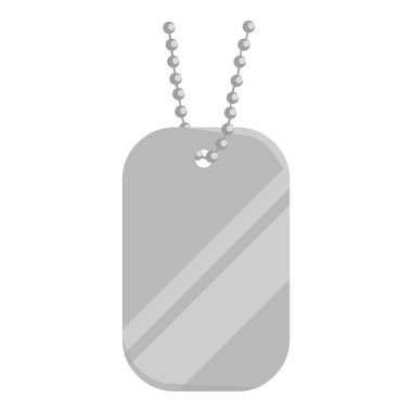 Metal etiketlerbir zincir simgesi monokrom asılı. Büyük mühimmat tek silah simgesi, silah seti.