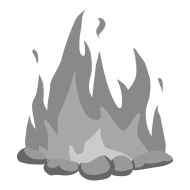 Şenlik ateşi simge tek renkli. Vahşi Batı tek renkli Batı simgesinden tek.