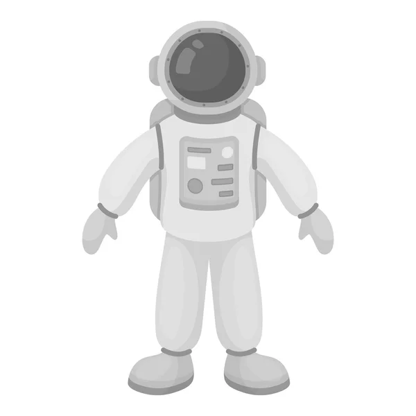 Astronaut ikona v monochromatickém stylu izolovaných na bílém pozadí. Místo symbolu akcií vektorové ilustrace. — Stockový vektor