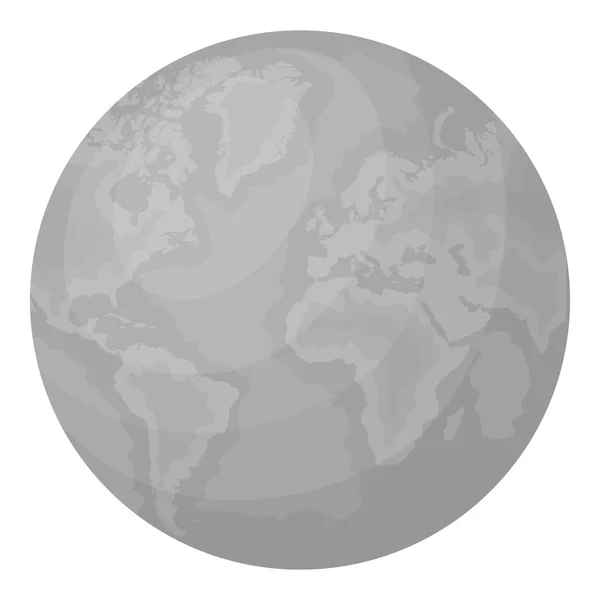 Ícone da Terra em estilo monocromático isolado sobre fundo branco. Espaço símbolo estoque vetor ilustração . —  Vetores de Stock