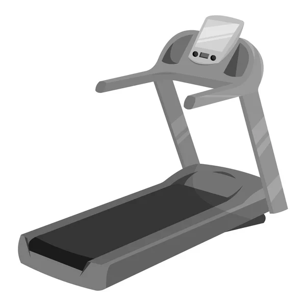 Ikona Treadmill je černobílá. Jedna sportovní ikona z velké fitness, zdravé a cvičebné monochromatické. — Stockový vektor