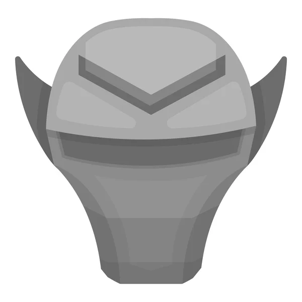 Icono de casco superhéroes en estilo monocromo aislado sobre fondo blanco. Superhéroes máscara símbolo stock vector ilustración . — Vector de stock