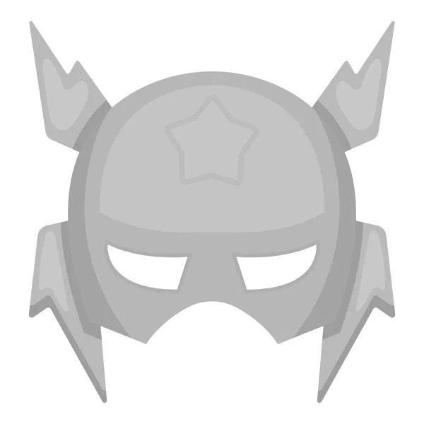 Full head mask icon in monochrome style isolated on white background. Superheros mask symbol stock vector illustration. — Stock Vector