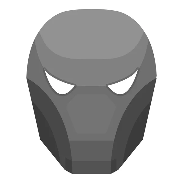 Ikona přilby superheros v monochromatickém stylu izolovaná na bílém pozadí. Superherosová maska symbol burzovní vektorový obrázek. — Stockový vektor