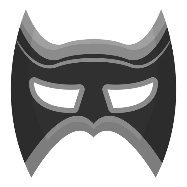 Icona maschera occhio in stile monocromatico isolato su sfondo bianco. Supereroi maschera simbolo stock vettoriale illustrazione . — Vettoriale Stock