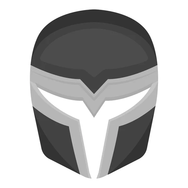 Icône casque Superheros dans un style monochrome isolé sur fond blanc. Superheros masque symbole illustration vectorielle de stock . — Image vectorielle