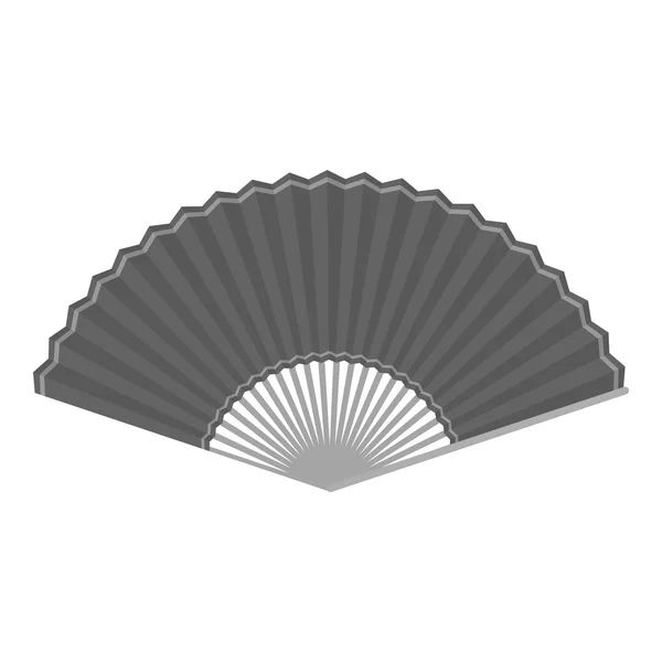 Icono de ventilador plegable en estilo monocromo aislado sobre fondo blanco. Teatro símbolo stock vector ilustración — Archivo Imágenes Vectoriales