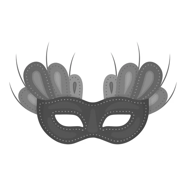 Icône de masque de style monochrome isolé sur fond blanc. Symbole du théâtre illustration vectorielle de stock — Image vectorielle