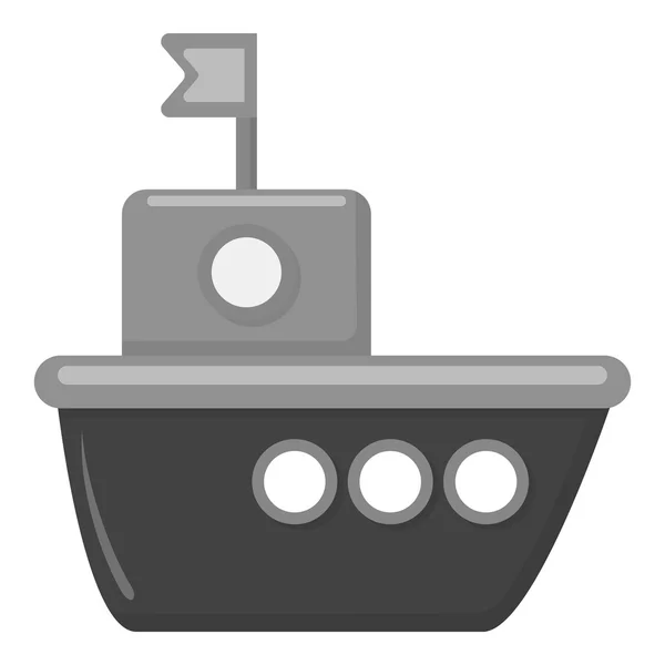 Монохромная икона корабля. Иллюстрация для веб и мобильного дизайна . — стоковый вектор