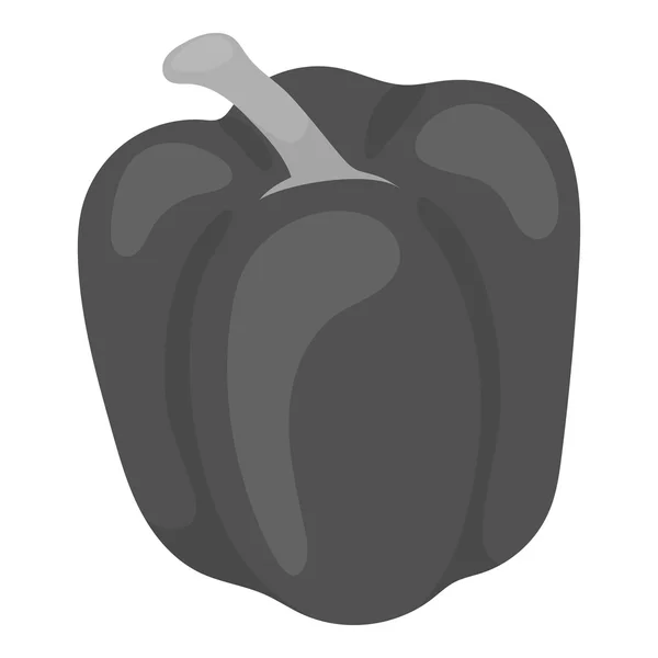 Icône de poivre monochrome. Singe icône des légumes de l'éco-alimentaire monochrome . — Image vectorielle