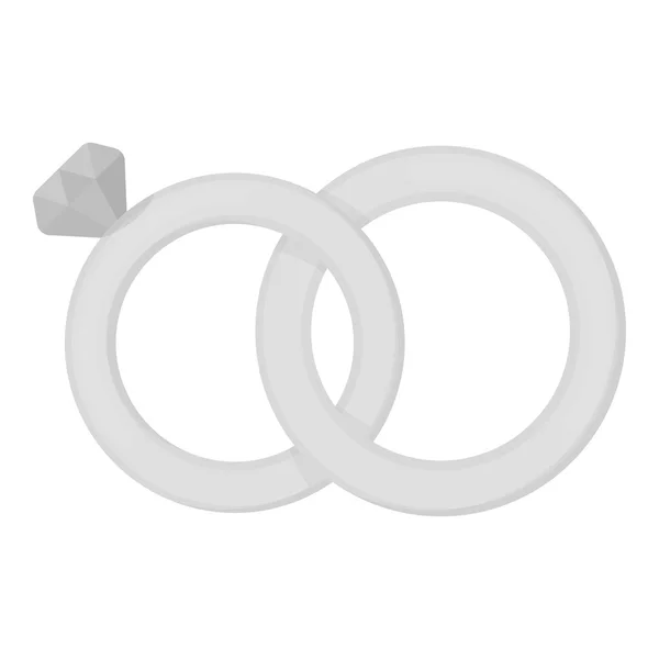 Icono de anillos de boda de ilustración vectorial para web y móvil — Vector de stock
