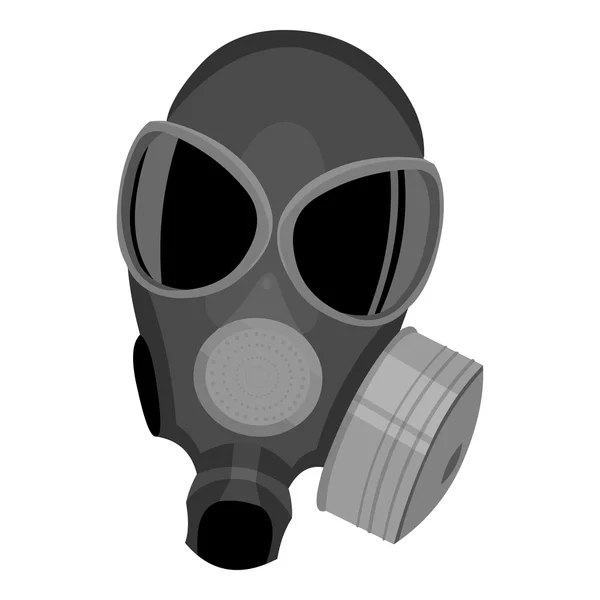 Masques à gaz icône monochrome. Icône d'arme unique de la grande munition, ensemble d'armes . — Image vectorielle