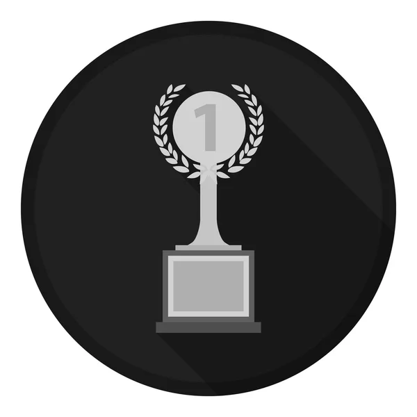 Challenge Cup ikonra monokróm stílusban izolált fehér háttér. Győztes csésze szimbólum állomány vektor illusztráció. — Stock Vector