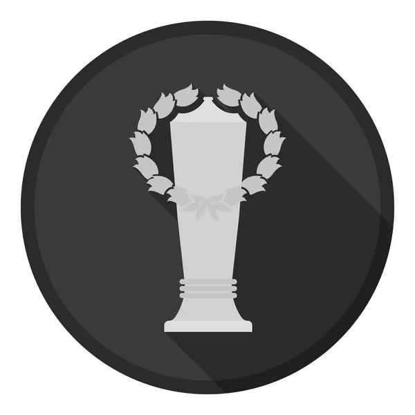 Icono de copa de campeones en estilo monocromo aislado sobre fondo blanco. Ganador taza símbolo stock vector ilustración . — Archivo Imágenes Vectoriales