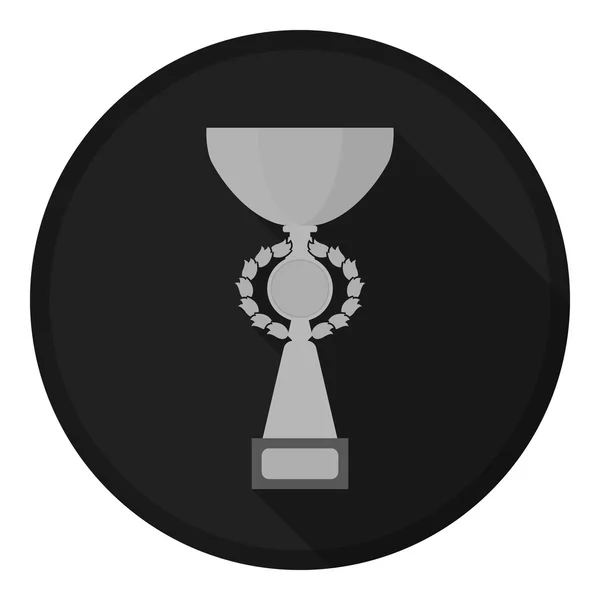 Icono de copa de oro en estilo monocromo aislado sobre fondo blanco. Ganador taza símbolo stock vector ilustración . — Archivo Imágenes Vectoriales