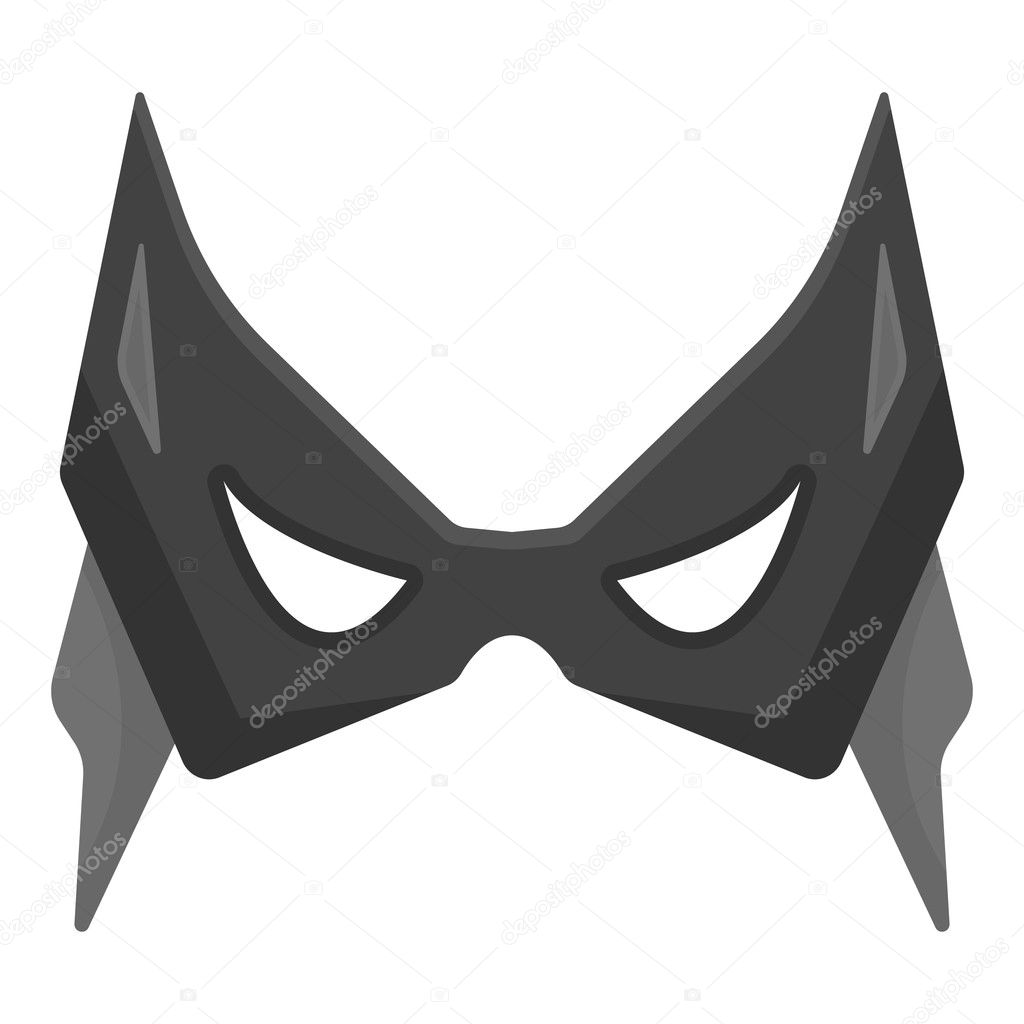 Eye mask icon in monochrome style isolated on white background. Superheros mask symbol stock illustration. Stock Vector Image by ©PandaVector #127304518