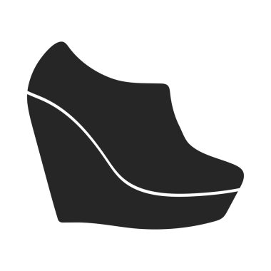 Kama patik simge siyah stil beyaz arka plan üzerinde izole içinde. Ayakkabı sembol stok vektör çizim.