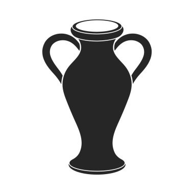 Amfora simge siyah stil beyaz arka plan üzerinde izole içinde. Tiyatro sembol stok vektör çizim