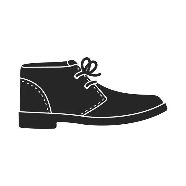 Ícone Oxfords em estilo preto isolado no fundo branco. Sapatos símbolo estoque vetor ilustração . —  Vetores de Stock