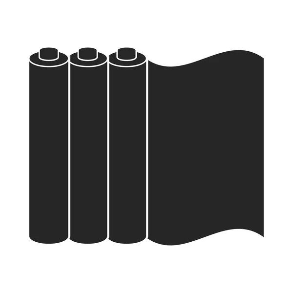 Papier d'impression couleur de style noir isolé sur fond blanc. Typographie symbole vecteur de stock illustration . — Image vectorielle