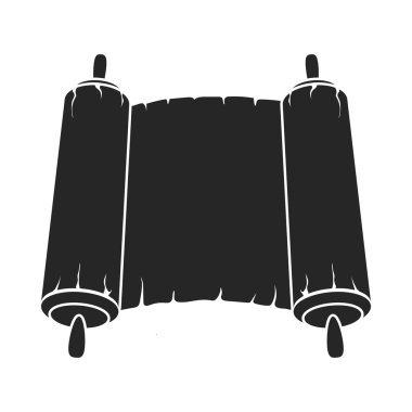 Tanah simge siyah stil beyaz arka plan üzerinde izole içinde. Din sembol stok vektör çizim.