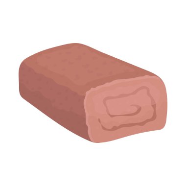 Rulo köfte simgesi beyaz arka plan üzerinde izole karikatür tarzı. Etler sembol stok vektör çizim