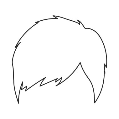 Saç modeli simgesi beyaz arka plan üzerinde izole anahat tarzı mans. Sakal sembol stok vektör çizim.