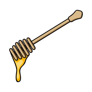 Bal Ayı'yı simgesi beyaz arka plan üzerinde izole karikatür tarzı. Apairy sembol stok vektör çizim