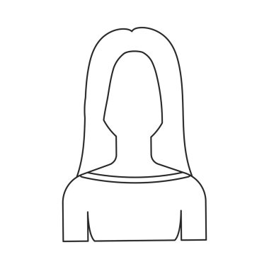 Woman icon outline. Single avatar,people icon from the big avatar outline. stock vector