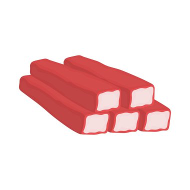 Yengeç simgesi beyaz arka plan üzerinde izole karikatür tarzı yapışır. Etler sembol stok vektör çizim