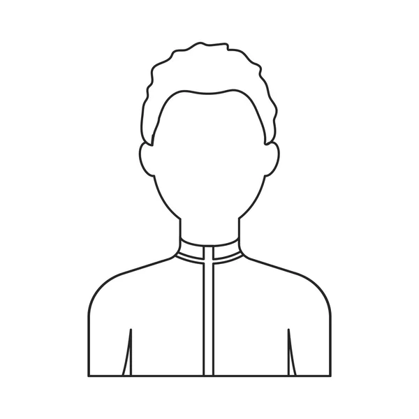 Jongen pictogram omtrek. Enkele avatar, mensen icoon uit de grote avatar omtrek. Stock vector — Stockvector