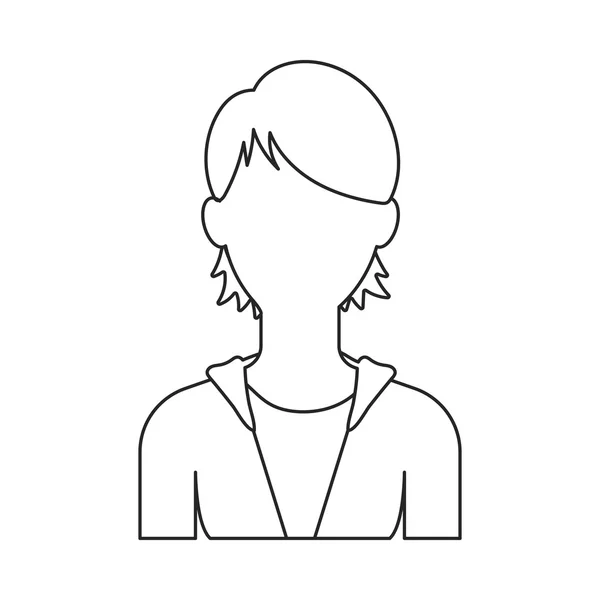 Woman icon outline. Single avatar,people icon from the big avatar outline. stock vector — ストックベクタ