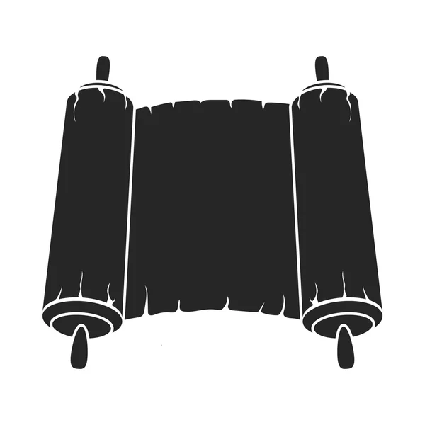 Εικονίδιο Tanakh σε μαύρο στυλ που απομονώνονται σε λευκό φόντο. Εικονογράφηση διάνυσμα απόθεμα σύμβολο θρησκεία. — Διανυσματικό Αρχείο