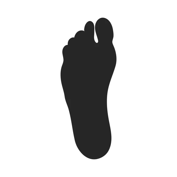 Ícone de pé em estilo preto isolado no fundo branco. Parte da figura do vetor de estoque do símbolo do corpo . —  Vetores de Stock