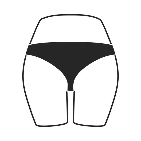 Icône fesses dans un style noir isolé sur fond blanc. Partie du symbole du corps illustration vectorielle de stock . — Image vectorielle
