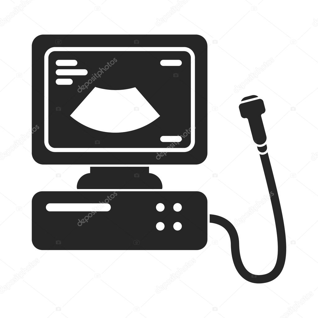 Download Ultrasound diagnostic icon in black style isolated on ...