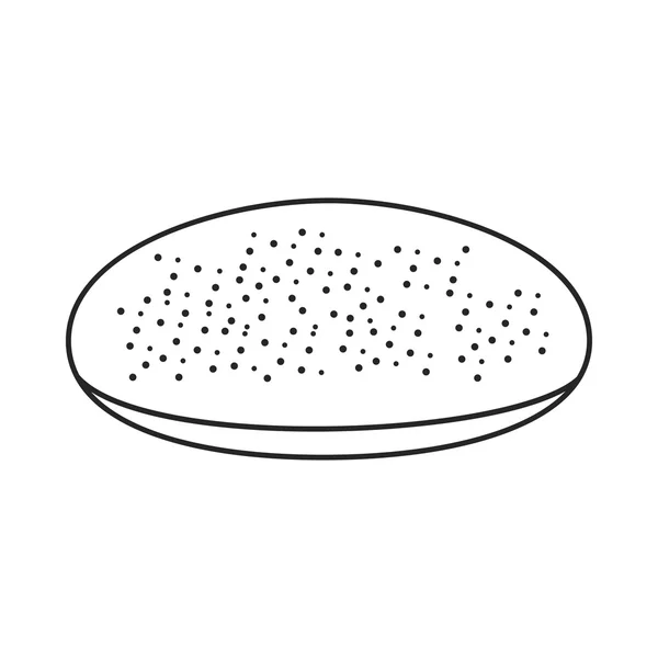 Піктограма Bun в контурному стилі ізольована на білому тлі. Хліб символ запас Векторні ілюстрації . — стоковий вектор