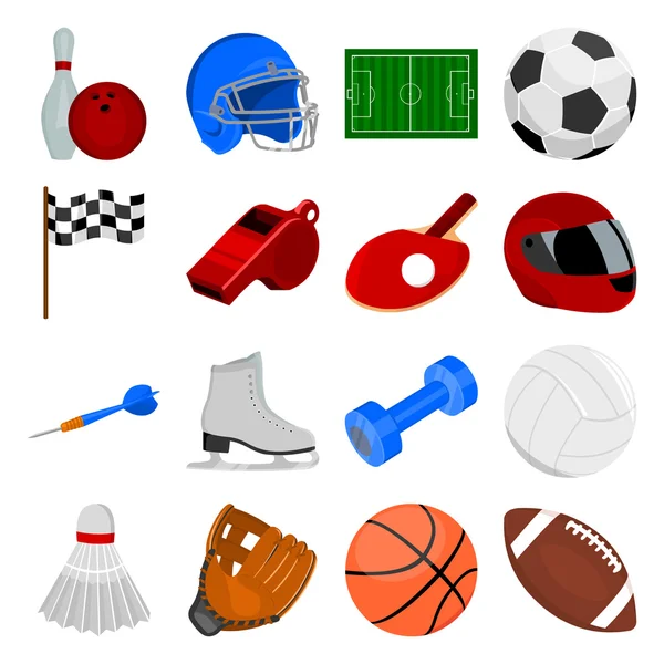 Sport and fitness set icons in cartoon style. Big collection sport and fitness vector symbol stock illustration — ストックベクタ