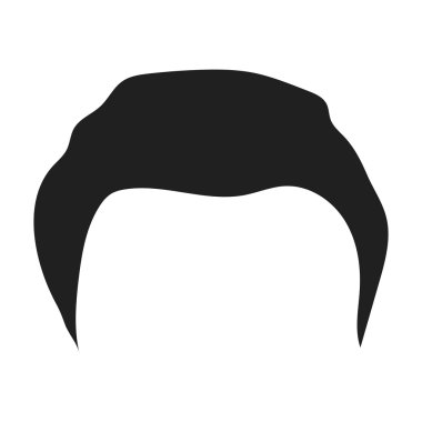 Kadının saç modeli simgesi beyaz arka plan üzerinde izole Siyah tarzında. Sakal sembol stok vektör çizim.