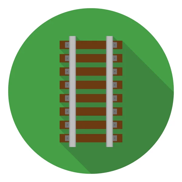 Icono ferroviario de estilo plano aislado sobre fondo blanco. Mina símbolo stock vector ilustración . — Vector de stock