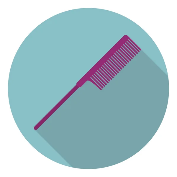 Ícone de pente de cabelo em estilo plano isolado no fundo branco. Ilustração de vetor de estoque de símbolo de cabeleireiro . —  Vetores de Stock