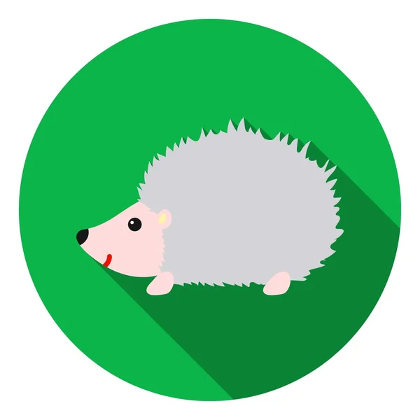 Hedgehog icon in flat style isolated on white background. Animals symbol stock vector illustration. — Stock vektor