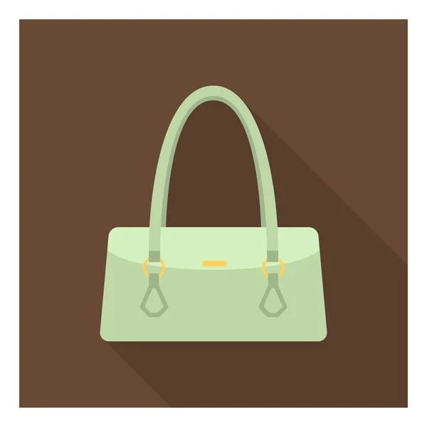 Icono de bolsa de mujer en estilo plano aislado sobre fondo blanco. Ropa símbolo stock vector ilustración . — Archivo Imágenes Vectoriales